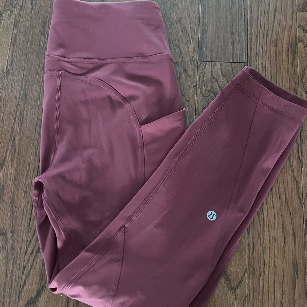 Lululemon Leggings, Washed Mauve, Size 6